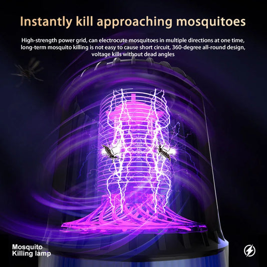 Lenovo Bug Zapper Mosquito Killer Lamp USB Rechargeable Portable Insect Trap UV Light Silent for Home Indoor Outdoor Camping
