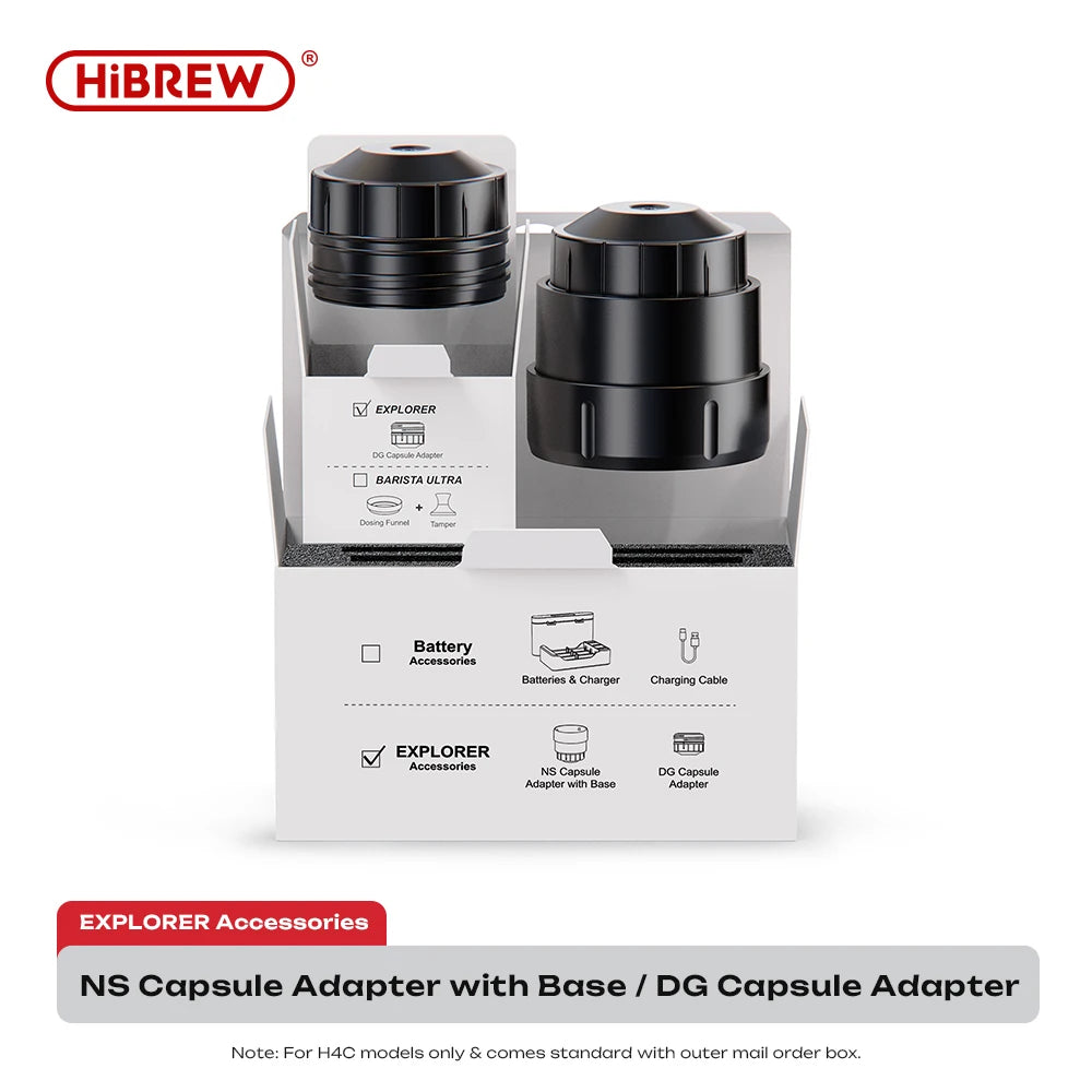 HiBREW H4C Portable Espresso Coffee Machine 51MM or 58MM Barista Bottomless Kit IMS Filter Basket Nes DG Capsule