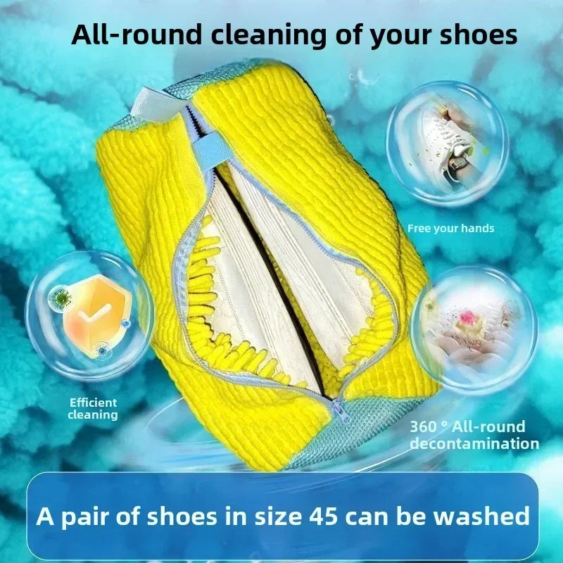 1/2PCS Washing Shoes Bag Cotton Laundry Fluffy Fibers Easily Remove Dirt Washing Bags Anti-Deformation Shoes Clothes Organizer