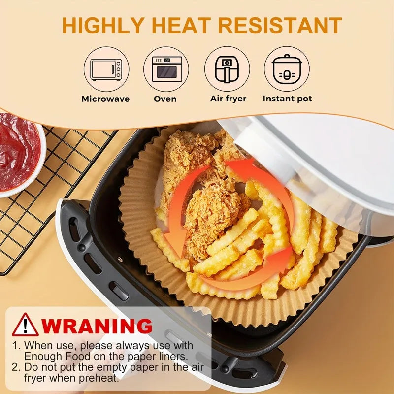 Disposable Air Fryer Paper,Square Airfryer Baking Paper,Baking Tray,Oven Accessories,Baking,Kitchen Gadgets,Kitchen Accessories