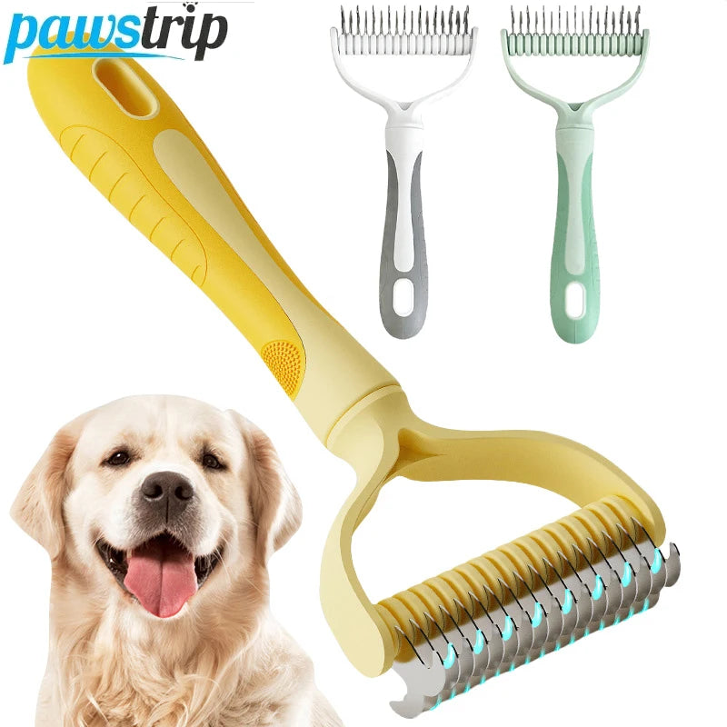 Double Sided Pet Hair Remover Dog Deshedding Brush Puppy Knotted Comb for Cats Dogs Cat Hairbrush Pet Grooming Supplies