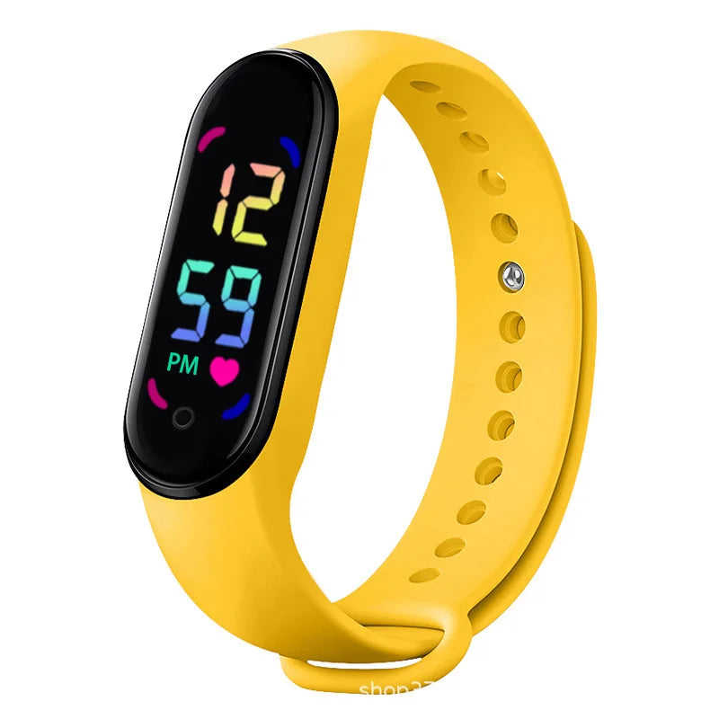 Montre connectée Lenovo avec bracelet anti-moustique à ultrasons, écran tactile LED et lumière dégradée colorée pour enfants en extérieur