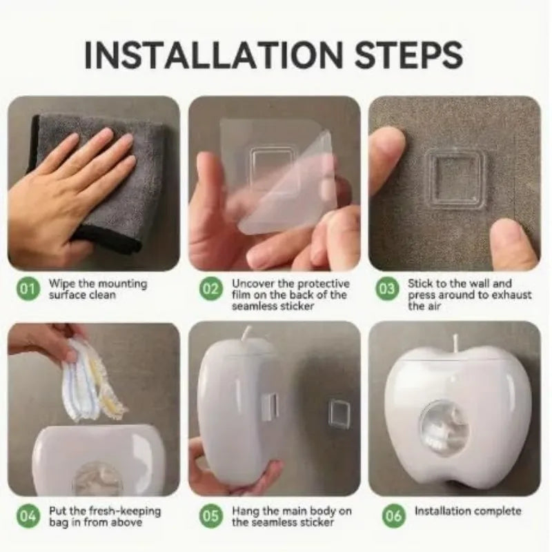 Plastic Wrap Storage Box Kitchen Storage Box for Food Film Food Cover Bag Organizer Shower Caps Dispenser  Storage Organizer