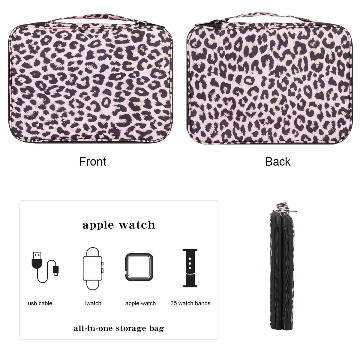 Watch Band Storage Case Watch Band Organizer Bag Watch Band Case Holder Carrying Case Compatible Watch Straps and Accessories