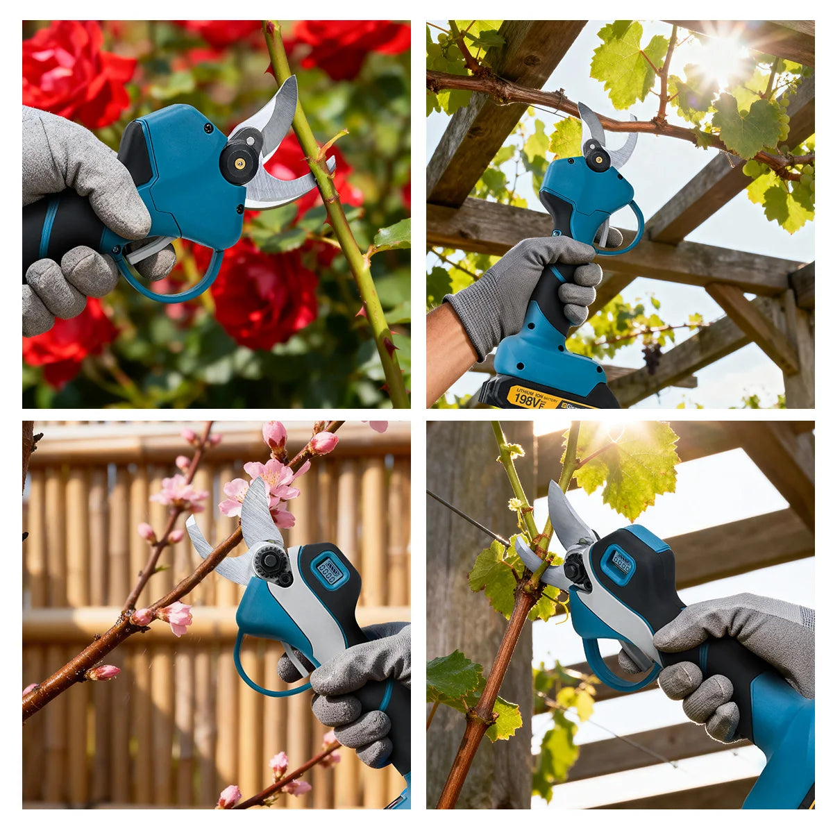 Sécateur électrique Gisam 1000W 40mm, outil de taille sans fil sans balai pour branches d'arbre, compatible avec les batteries Makita 18V
