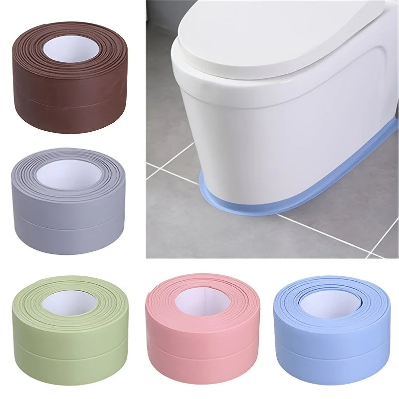 Waterproof Sealing Tape PVC Self Adhesive Bathroom Bath Wall Glue Sticker Kitchen Sink Caulk Mold Proof Seal Covering Tape Strip