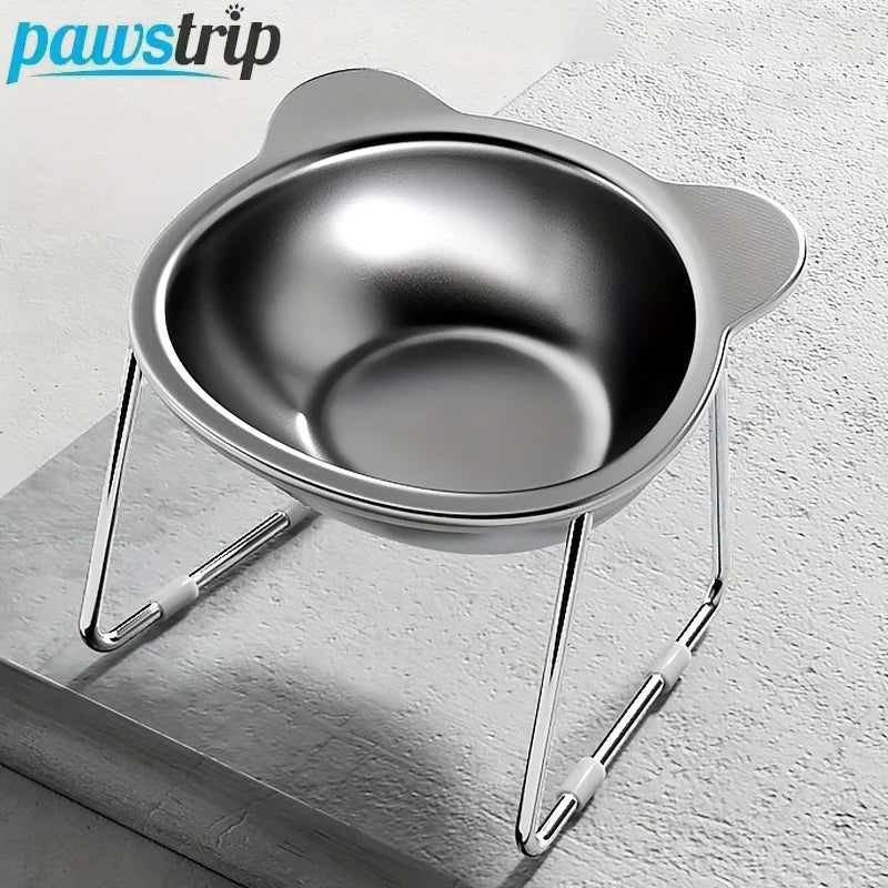 Stainless Steel Cat Bowl Elevated Cat Feeder Protection Neck Anti-Choking Pet bowl for Cats Small Dogs Cat Accessories