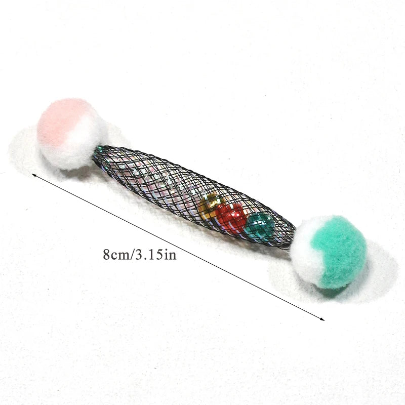 3/5 PCs Funny Cat Spring Toys with Bells Interactive Cat Sounding Tease Toy Random Color Kitten Teaser Toy Cat Accessories
