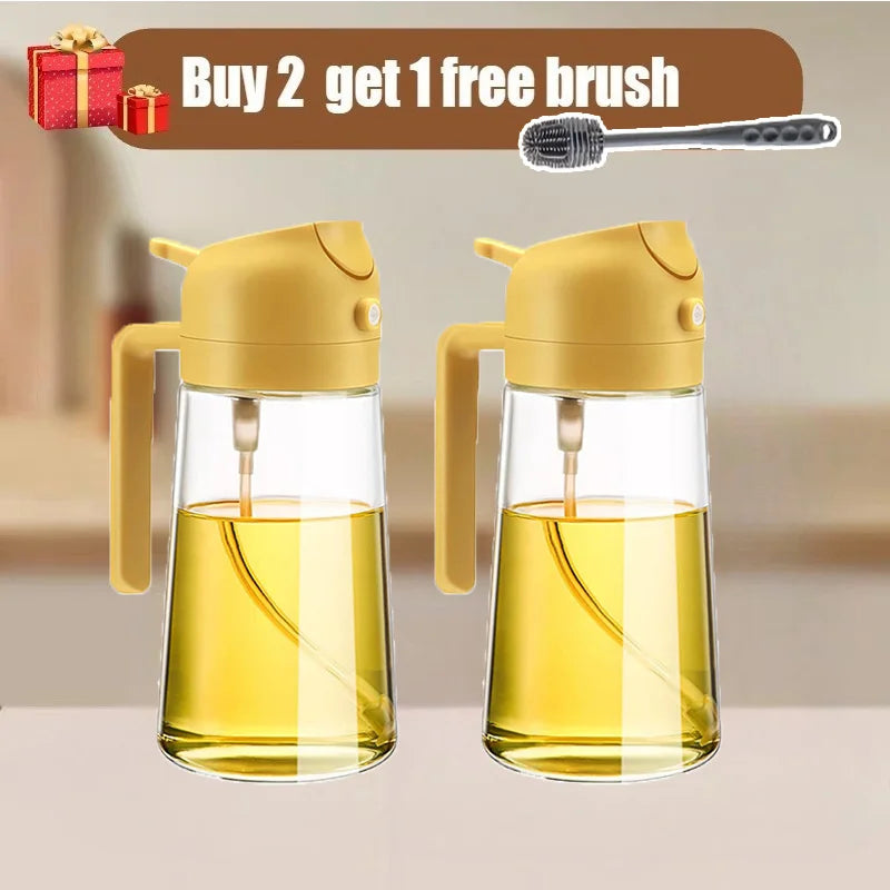 2pcs Kitchen Oil Spray and Dispenser Sprayer Pourer Oil Empty Bottle Olive Oil Spray Kitchen Barbecue Camping Cooking Utensils