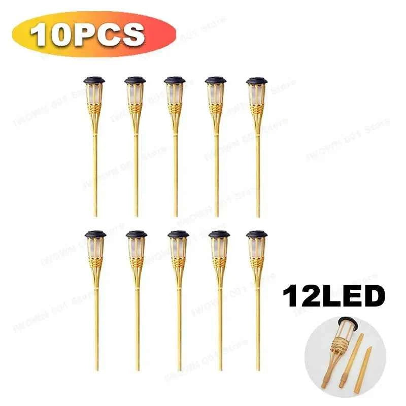 Bamboo Solar Flame Lights Torch Lights Bamboo Simulated Solar Flame Lawn Garden Lights Luces Led Solares Para Jardin Exterior