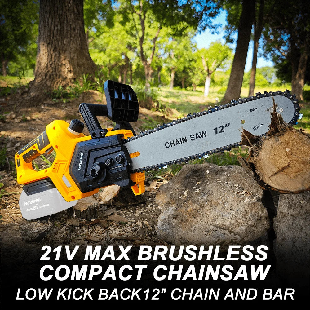 12-inch borstelloze elektrische kettingzaag 3800 tpm draagbare kettingzaag oplaadbaar snoerloos tuingereedschap voor Makita 18V-accu