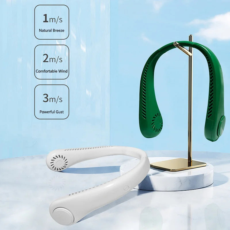Lenovo 5-speed digitale display bladloze nekventilator USB oplaadbaar draagbaar opvouwbare mini-ventilator voor sport
