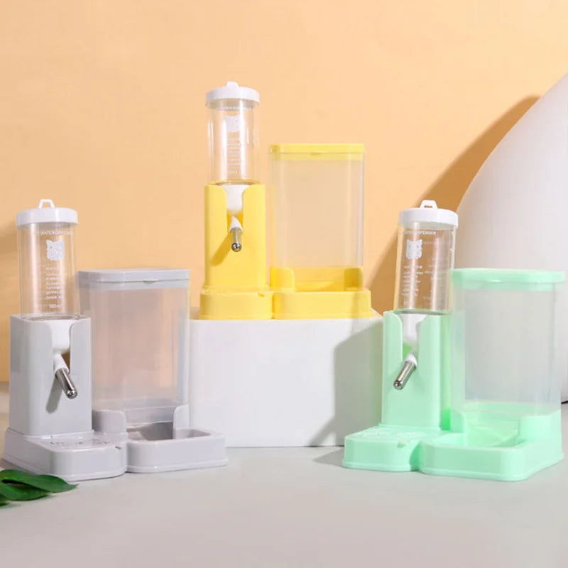 2 in 1 Hamster Feeder Pet Water Dispenser for Hamster Guinea Pig Rat Small Animal Rolling Ball Water Bottle Pet Supplies