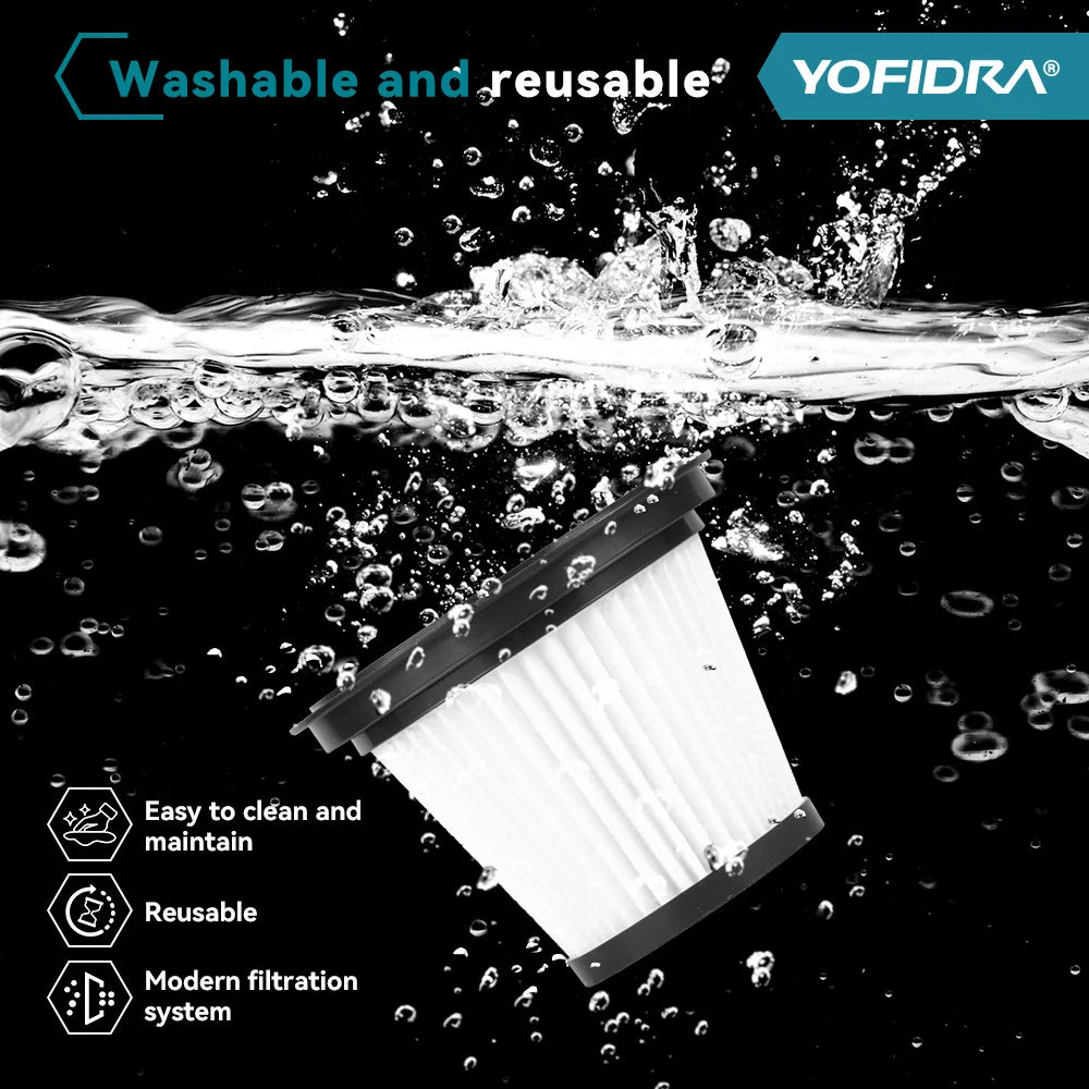 Aspirateur électrique portatif sans fil YOFIDRA 1500 W, outil de nettoyage rechargeable pour la maison, la voiture et les poils d'animaux, pour batterie Makita
