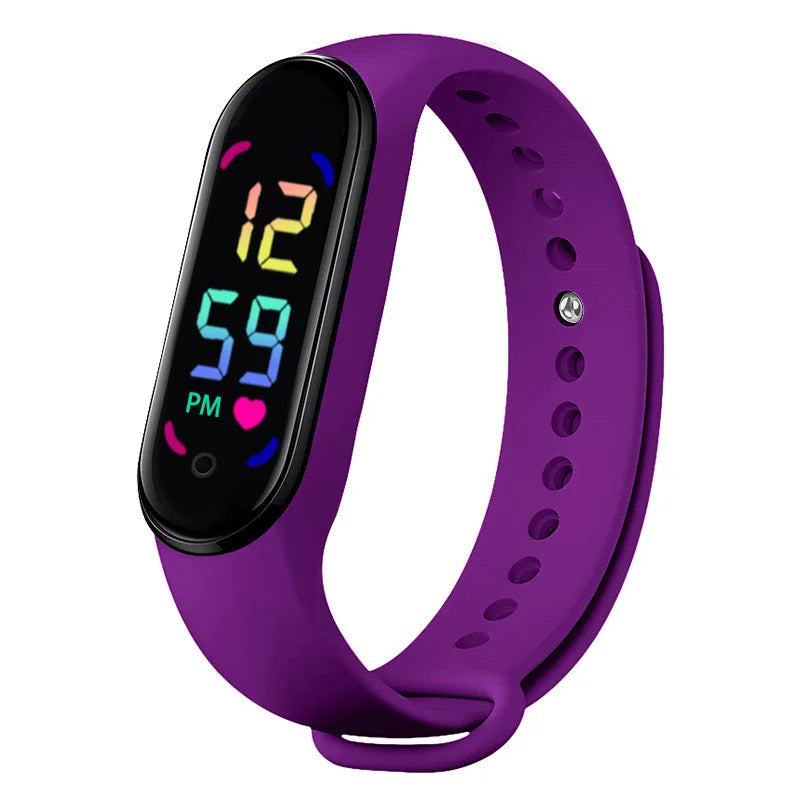 Montre connectée Lenovo avec bracelet anti-moustique à ultrasons, écran tactile LED et lumière dégradée colorée pour enfants en extérieur