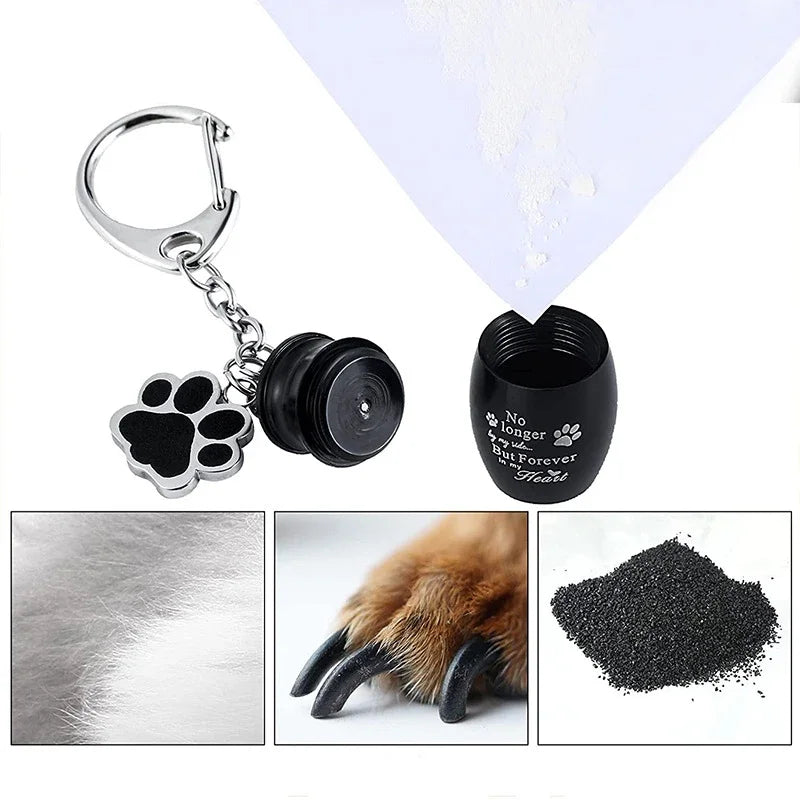 Pet Urn Keychain Dogs Ashes Keepsake Pet Hair Storage Jar Souvenir for Rabbit Kitty Bunny Dogs Pet Supplies