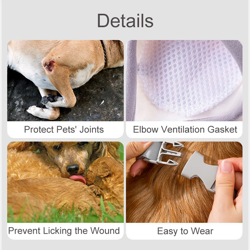 Pet Dog Front Leg Protective Case Adjustable Pets Clothes Knee Pads for Medium Large Dogs Anti-Dirt Dog Legs Protector