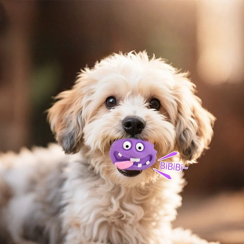 Huisdier Latex Speelgoed Cartoon Alien Monster - Hondenkauwspeeltje, Bijtbestendig, Piepend, voor Puppy's Kleine Honden, Tandjes Reiniging