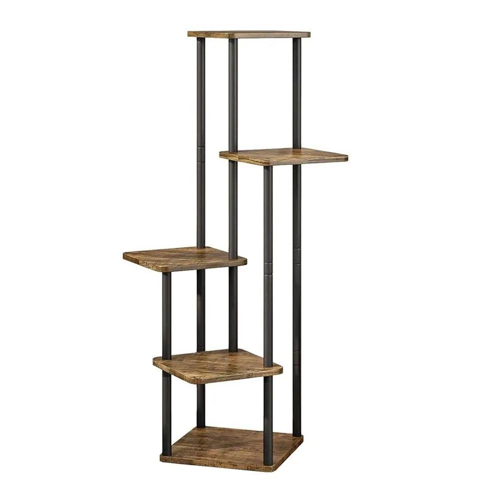 Modern Wooden Plant Shelf 5-Tier Flower Stand for Home,Garden & Balcony,Stylish Plant Stairs,Multi-Level Decorative Display Rack - Quality Shopping Centre