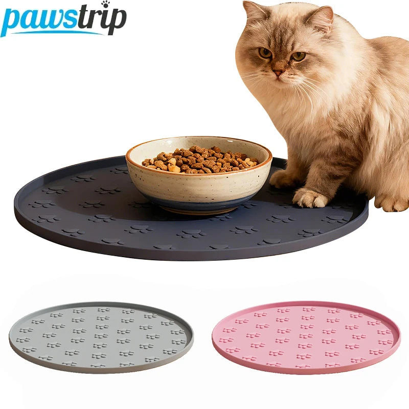 Round Silicone Dog Slow Feeder Mat Non-slip Pet Licking Mat with Suction Cups Puppy Feeder Tray Dog Accessories