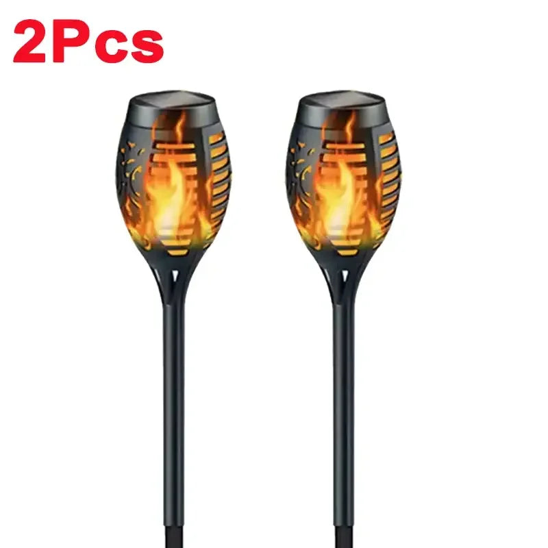 1/2/4/8/10Pcs Solar Flame Torch Lights Flickering Light Waterproof Garden Decoration Outdoor Lawn Path Yard Patio Floor Lamps