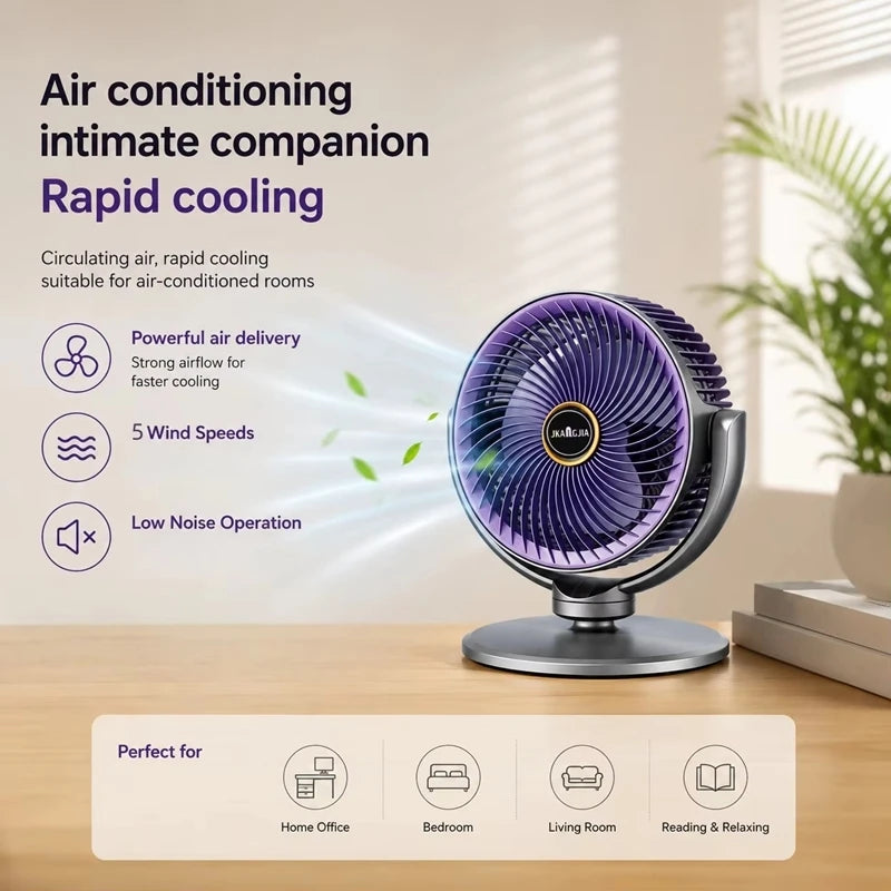 Ventilateur sur pied télescopique 3-en-1 Lenovo, double usage bureau/sol, ventilateur de circulation sans fil, chargement USB, ventilateur avec aromathérapie pour chambre et bureau