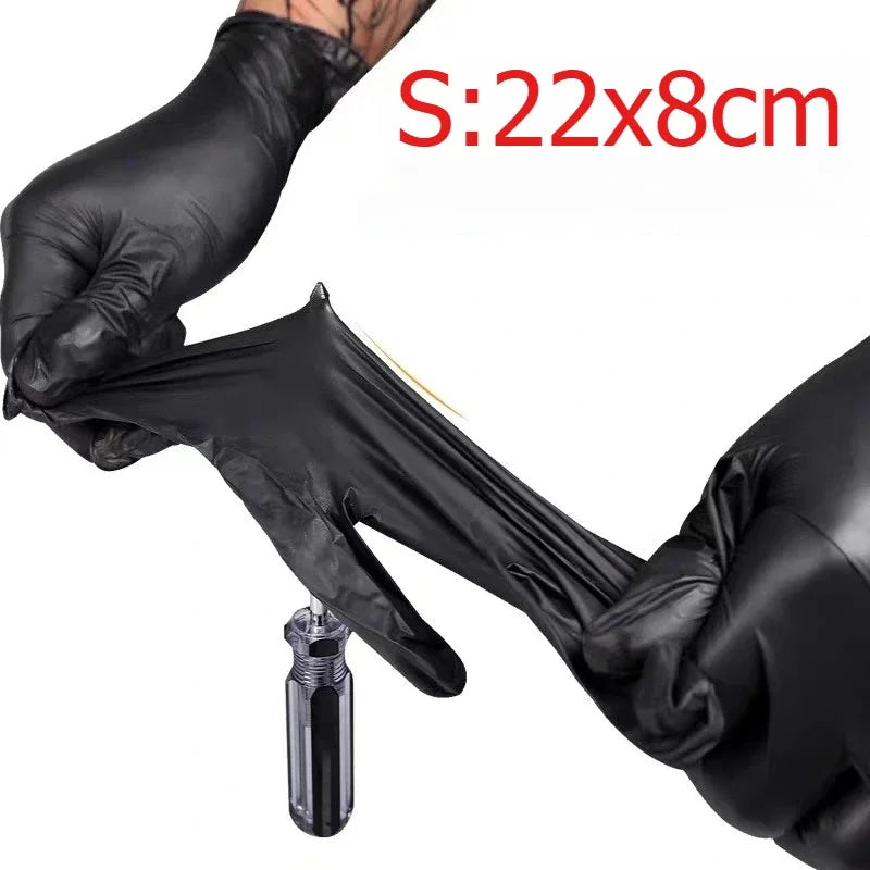 Disposable Rubber Gloves Latex Gloves Black Washing Latex Free PVC Gloves Housework Car Industry Gardening Pet Care Cooking Tool