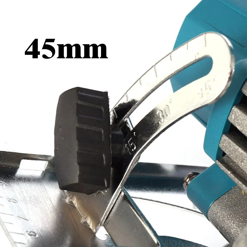 ONEVAN 5Inch Brushless Wireless Electric Circular Saw 125mm Angle Adjustbale Wood Cutting Power Tool For Makita 18V Battery Pin