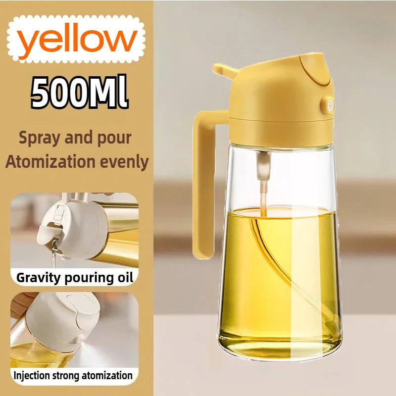2pcs Kitchen Oil Spray and Dispenser Sprayer Pourer Oil Empty Bottle Olive Oil Spray Kitchen Barbecue Camping Cooking Utensils