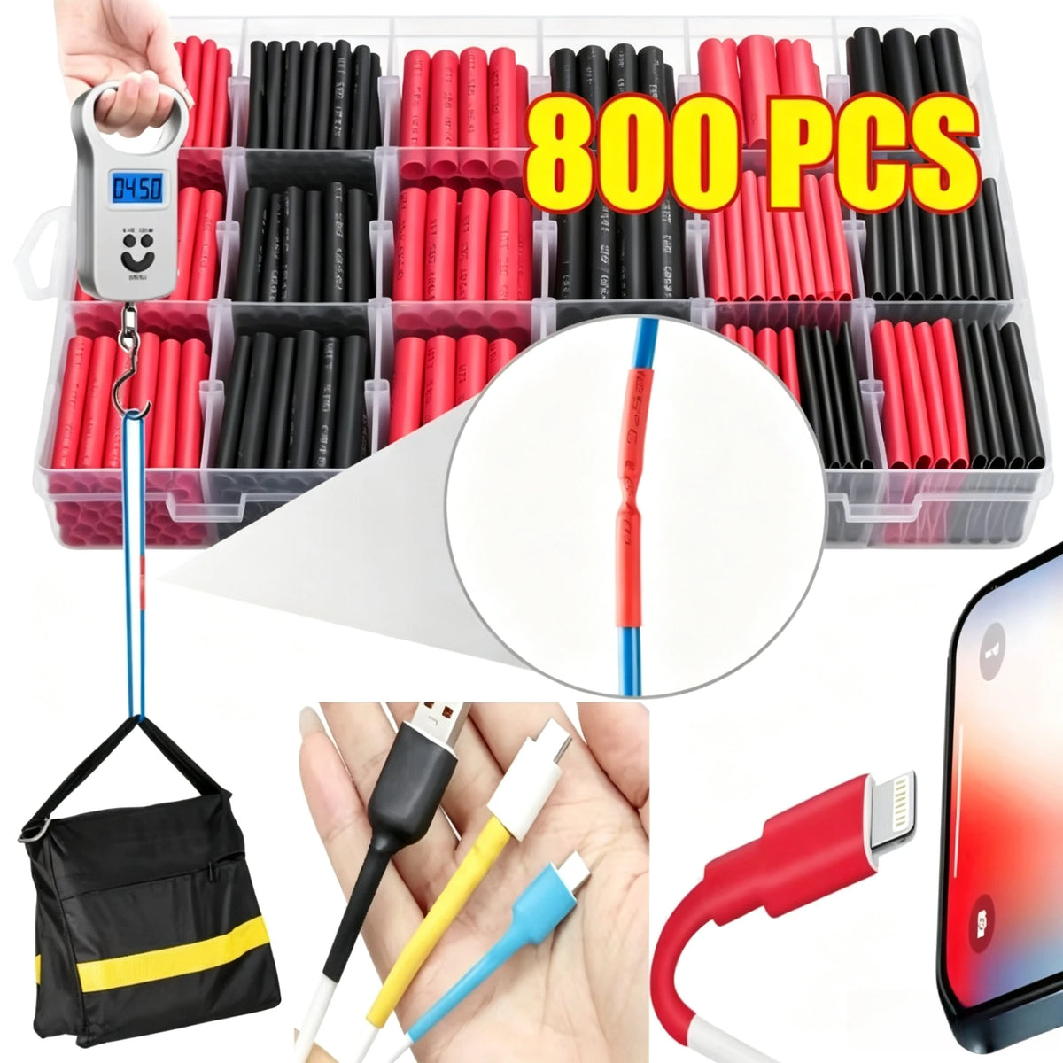 Heat Shrink Tubing Heat-shrinkable Sheath Covers Heat Shrink Cables Electric Connection Cable Sheath Retractable Thermo Sheath