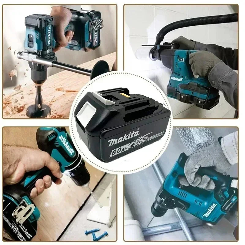 100% original Makita 18V 6.0Ah Rechargeable Battery ,For Makita BL1830 BL1830B BL1840 BL1840B BL1850 BL1850B Power Tools Battery
