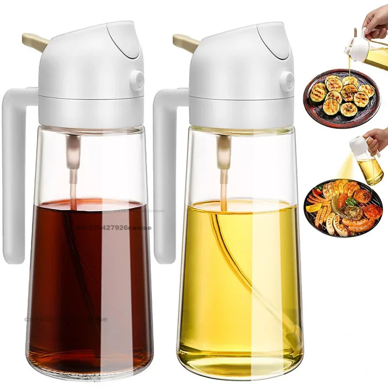 Spray Oil Sprayer Bottle Kitchen Oil Cruet Spray Oil Dispenser Olive Kitchen Gadgets Salt Shaker Vaporizer Cruet for Camping BBQ