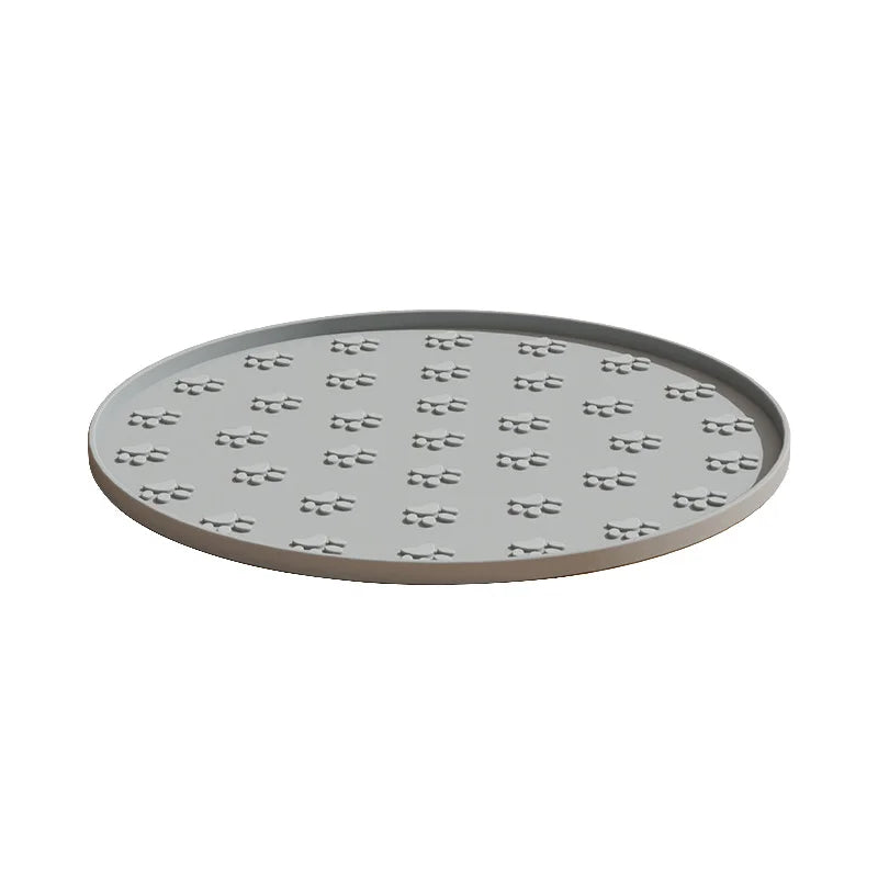 Round Silicone Dog Slow Feeder Mat Non-slip Pet Licking Mat with Suction Cups Puppy Feeder Tray Dog Accessories