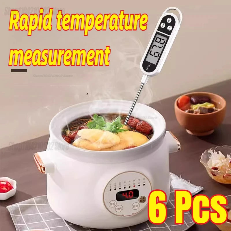 Food Thermometer Probe Type Electronic Kitchen Digital Thermometer for Meat Milk Cooking Food BBQ TP300 Temperature Gauge Tool