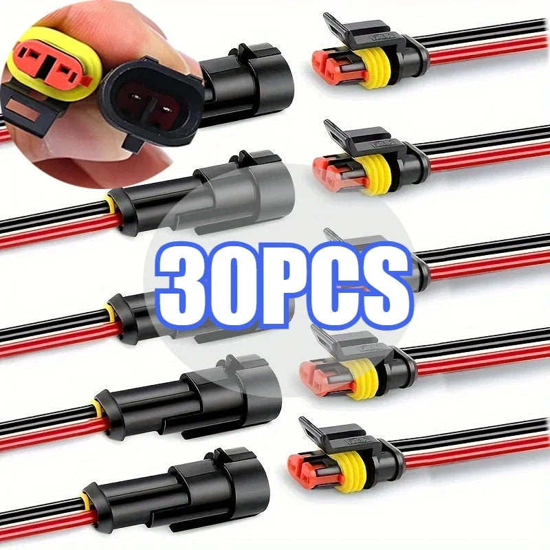 Automotive Connector Electric Motorcycle Connectors Waterproof Quick Connect Kit with Wire,Suitable for Cars and Ships Connector