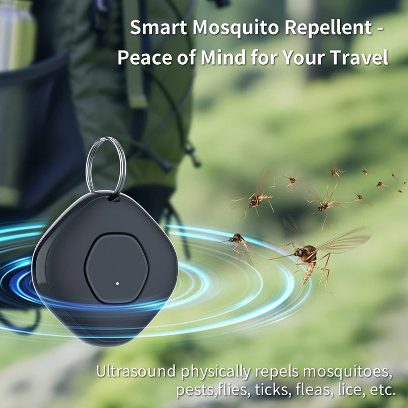 Electronic Ultrasonic Mosquito Repellent Pendant Al Intelligent Frequency Conversion Outdoor Portable Mosquito Killer 2026 New