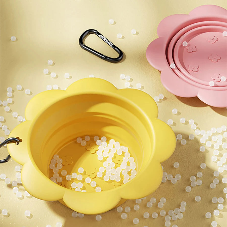 350ml Collapsible Dog Bowl Portable ilicone Pet Dog Travel Bowl Puppy Drinking Bowl Pet Food Container Dog Accessories
