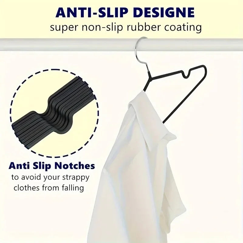 Stainless Steel Non-Slip Hangers Durable Heavy-Duty Wardrobe Organizers Suitable for Home Bathrooms Bedrooms Closets Wardrobes