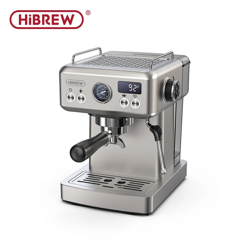 HiBREW 20Bar Halfautomatische Espressomachine Temperatuur instelbaar 58mm Filterdrager Koud/Warm Koffiezetapparaat Metalen behuizing H10A