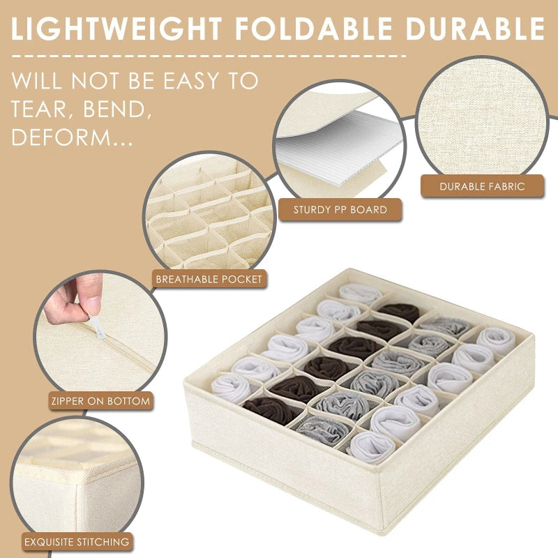 Underwear Organizers Of Cabinets And Drawers Wardrobe Clothes Bra Organizer For Underwear Socks Pants Home Foldable Storage Box