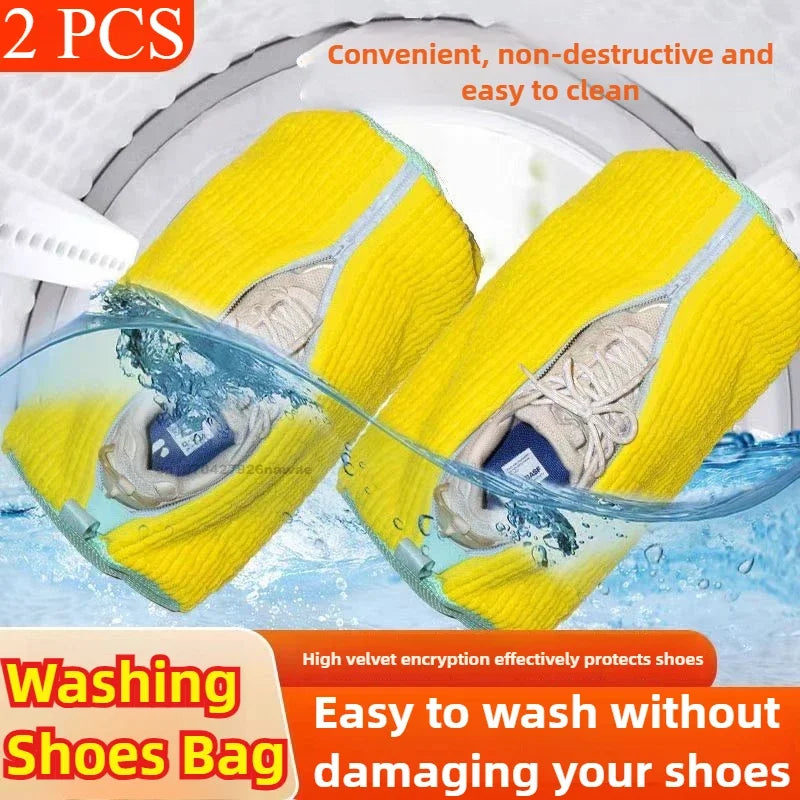 1/2PCS Washing Shoes Bag Cotton Laundry Fluffy Fibers Easily Remove Dirt Washing Bags Anti-Deformation Shoes Clothes Organizer