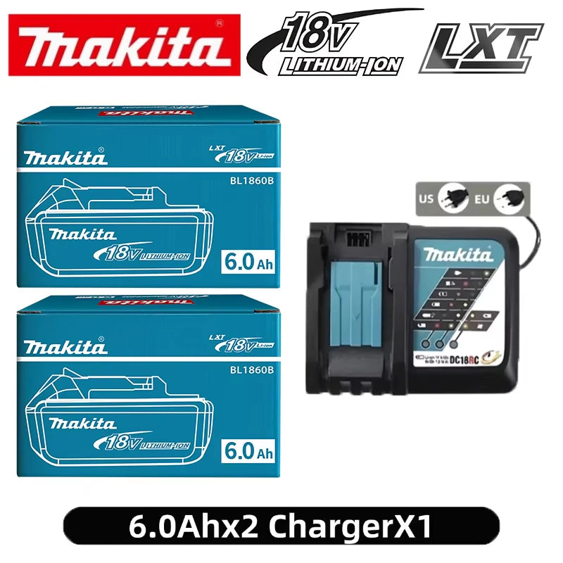 Makita 18V 6.0Ah Battery Original Lithium ion Rechargeable Battery 18V 6000mAh Replacement Battery BL1860 BL1850 BL1860B