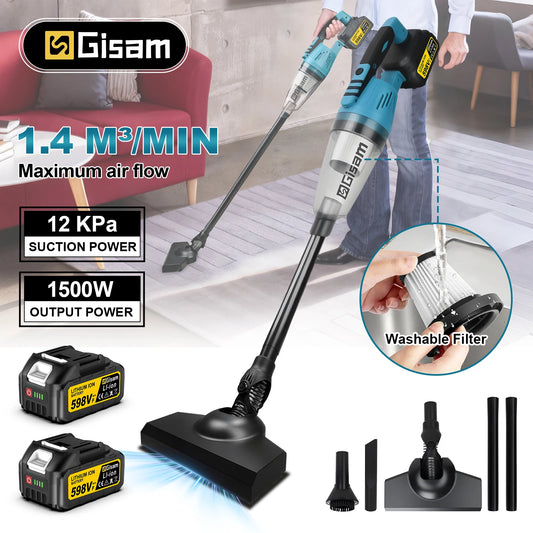 Gisam Electric Vacuum Cleaner 12Kpa Cordless Multi-function Cleaner Handheld Cleaning Snow Dust Tool For Makita 18v Battery Pin