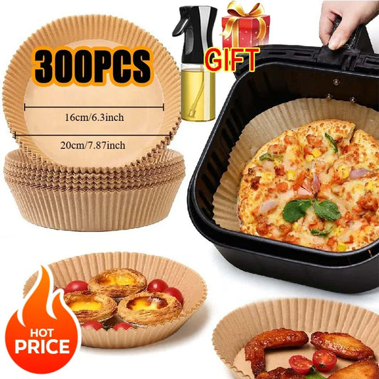 Accessoires en papier pour friteuse à air, papier sulfurisé pour aérogrill, papier de cuisson jetable, plateau de barbecue, plaques de four antiadhésives, papier pour friteuse à air