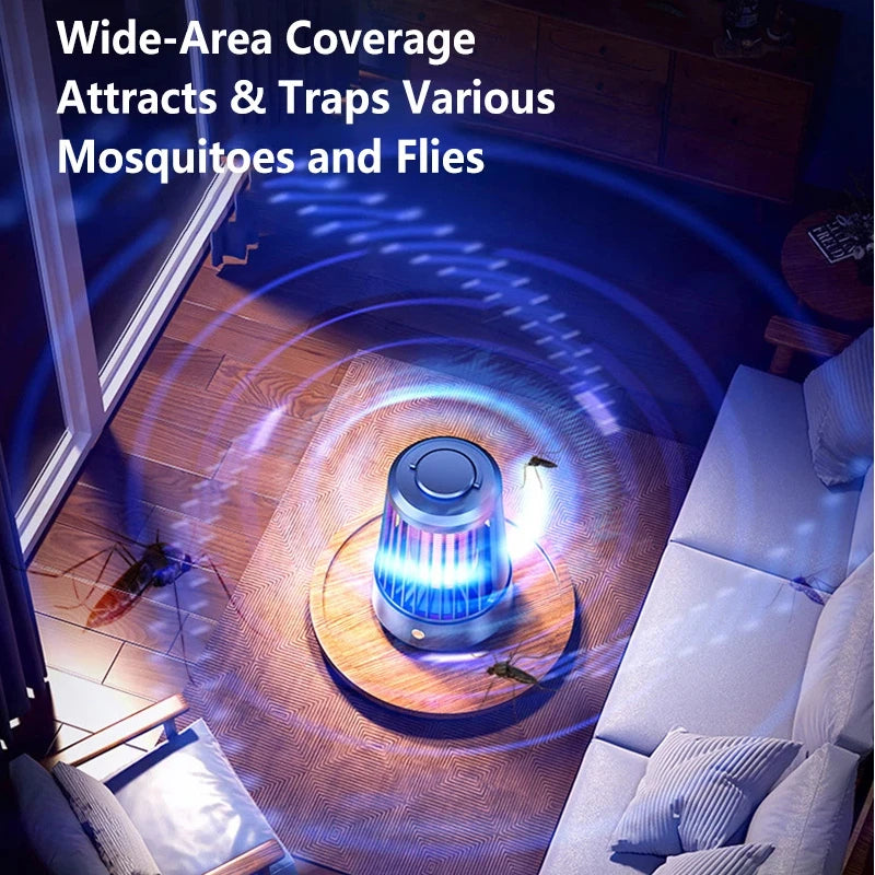 Lenovo USB Rechargeable Mosquito Killer Lamp 4500V Shock Bug Zapper Silent Insect Trap For Indoor Home Outdoor Camping Use New