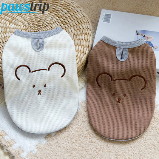 Breathable Pet Dog Vest for Dogs in Spring Summer Thin Puppy T-Shirt Cute Dog Clothes Chihuahua Bichon Clothing Pet Supplies