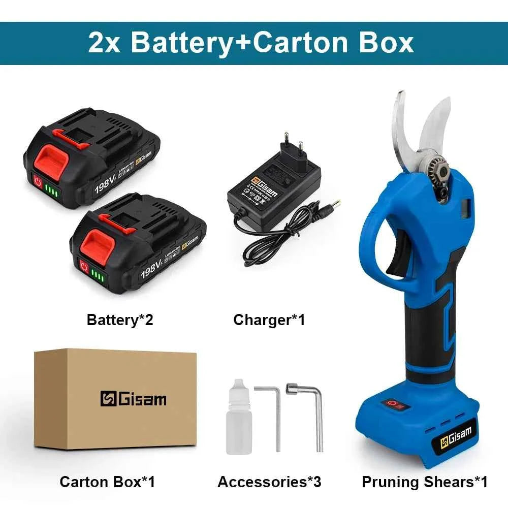 Gisam 30mm Cordless Pruner Shear for Efficient Fruit Tree and Bonsai Pruning with Makita 18V Battery