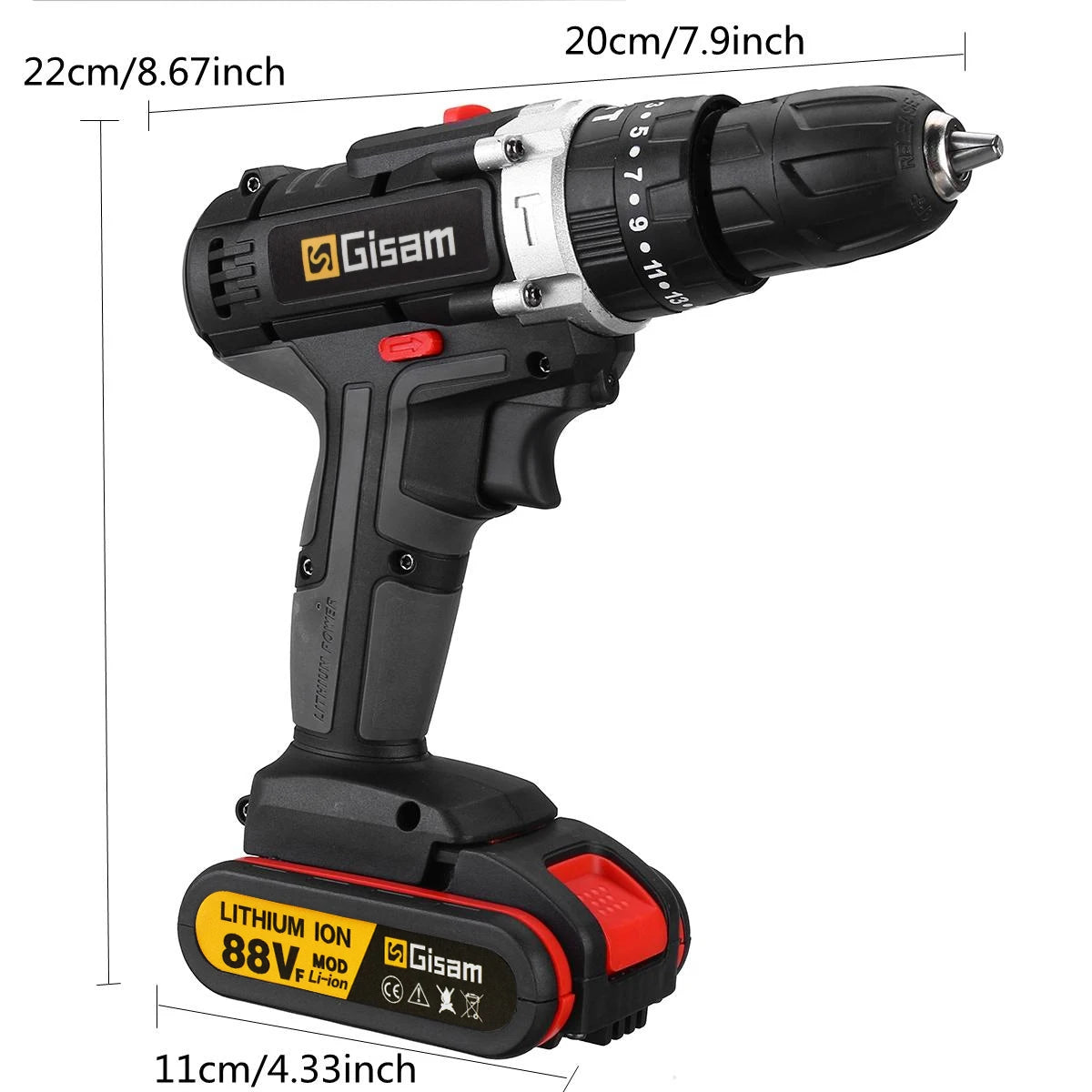 21V Accu Klopboormachine Elektrische Schroevendraaier Elektrische Boorhamer Mini Draadloze Handboor Li-ion Accu Gereedschap