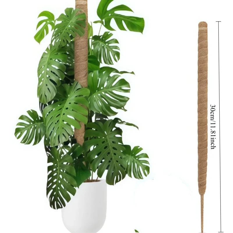 Bendable Moss Pole for Plants Coconut Palm Fiber Monstera Plant Support Handmade Coco Climbing DIY Garden Accessories