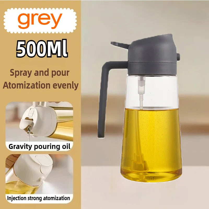 2pcs Kitchen Oil Spray and Dispenser Sprayer Pourer Oil Empty Bottle Olive Oil Spray Kitchen Barbecue Camping Cooking Utensils